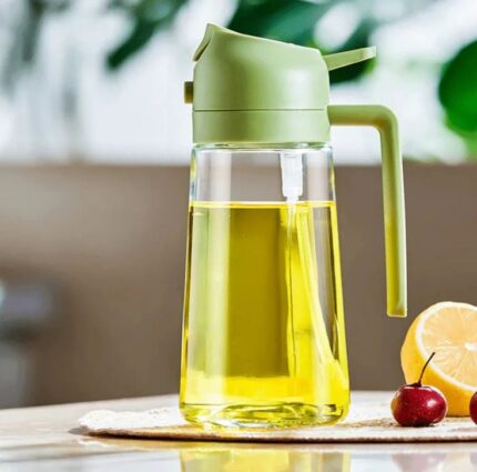 2 In 1 Oil sprayer and dispenser - 500ml Glass bottle